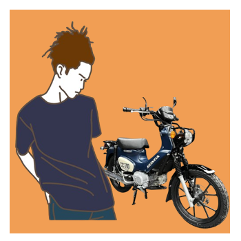 2024年型クロスカブ110(JA60)マットジーンズブルーメタリック