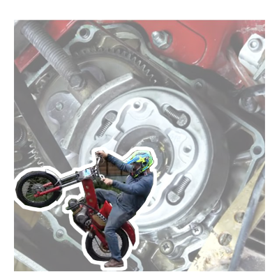 スーパーカブ・自動遠心クラッチ ⇒ マニュアルクラッチ化: CUBれてます